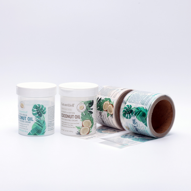 Coconut Oil Cream Bottle Labels